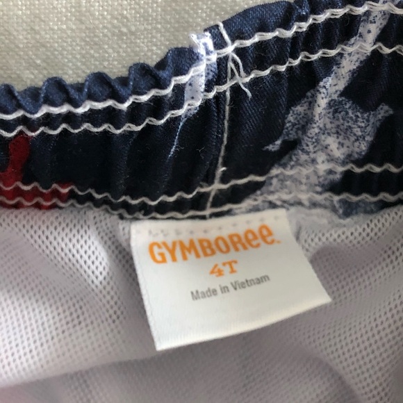 Gymboree Navy & Red Lightning Bolt Swim Trunks 4T - Picture 3 of 3